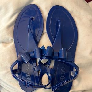 RedValentino Navy Blue Jelly Sandals Size 40